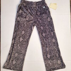 Michael Kors Women High Rise Allover Print Pant, Black Combo MEDIUM